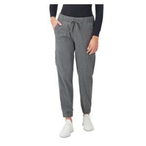 Large Hanes Women's Medical Scrub Pant NWOT Ebony Heather